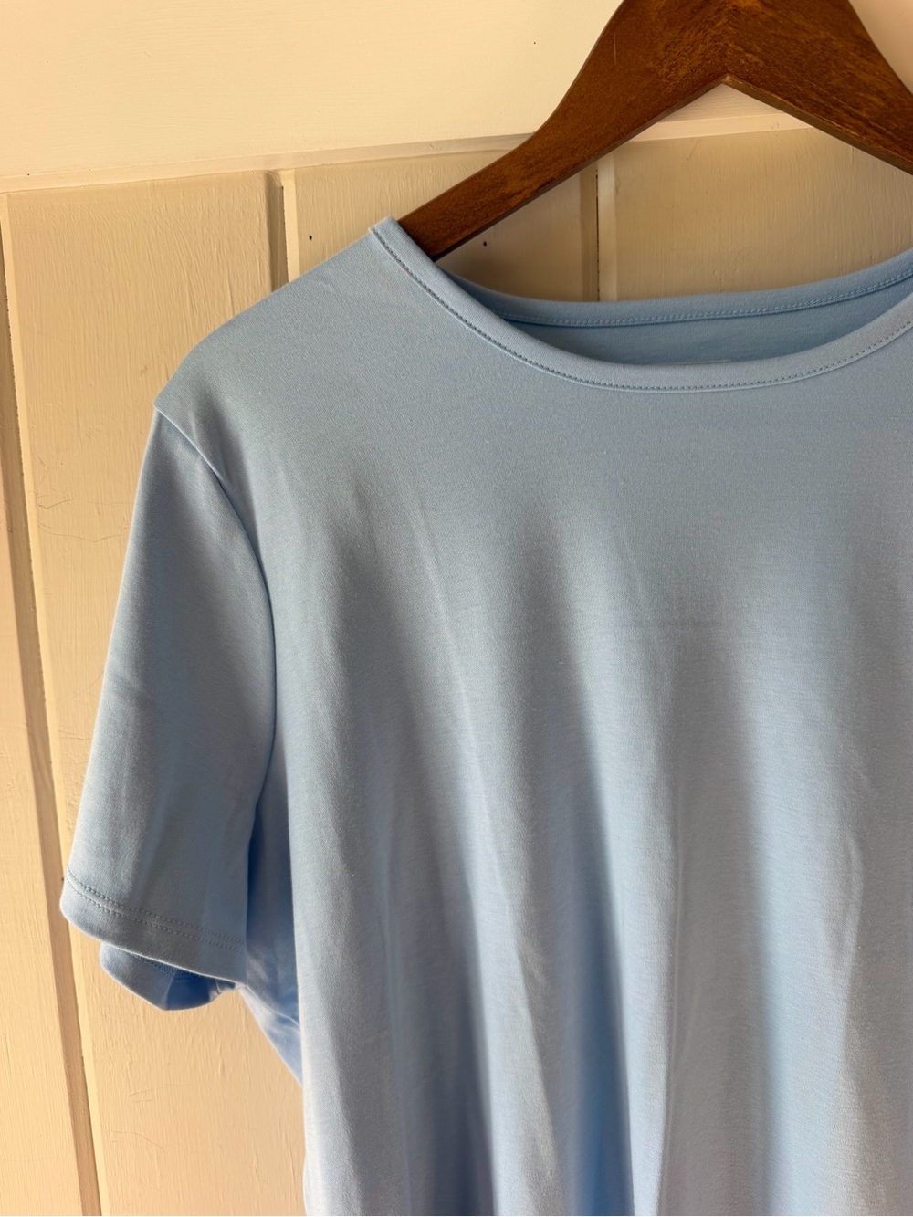 L.L. Bean Women’s Light Blue Short Sleeve Crew Neck Cotton Tee, Size XL-P, NWOT - Picture 2 of 5